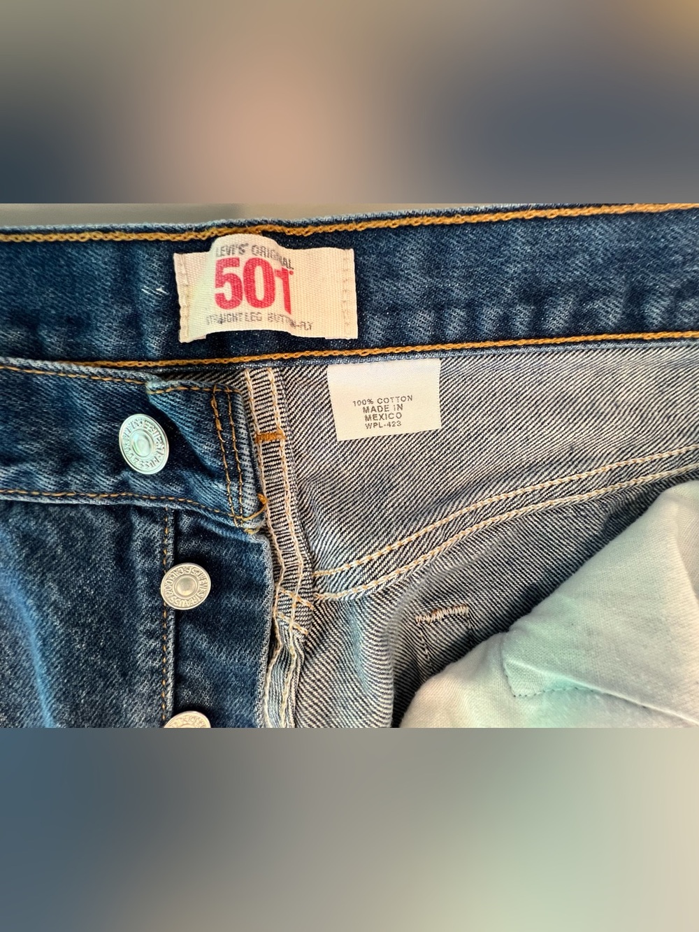 Vintage Levis Men's Blue Denim Jeans - Picture 6 of 12